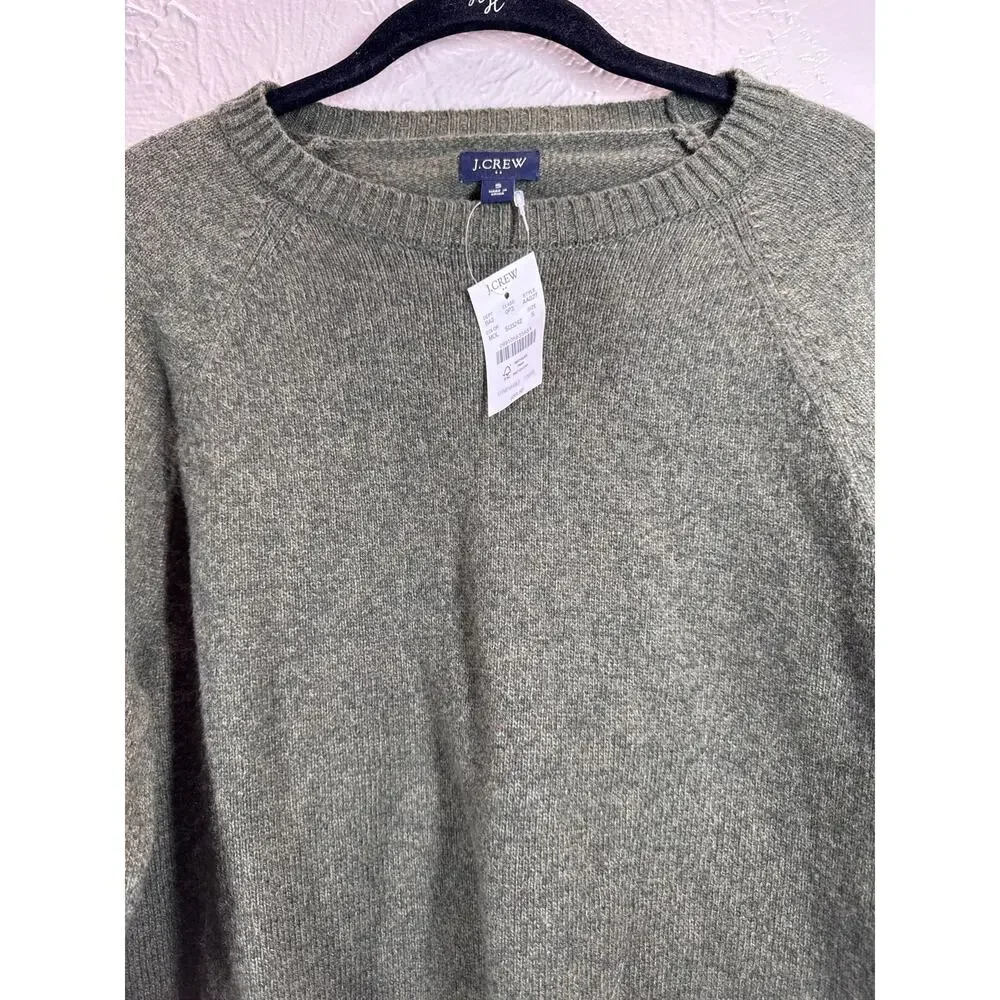 J.Crew Marled Olive Green Lambswool Blend Sweater Men's Size‎ Small NWT